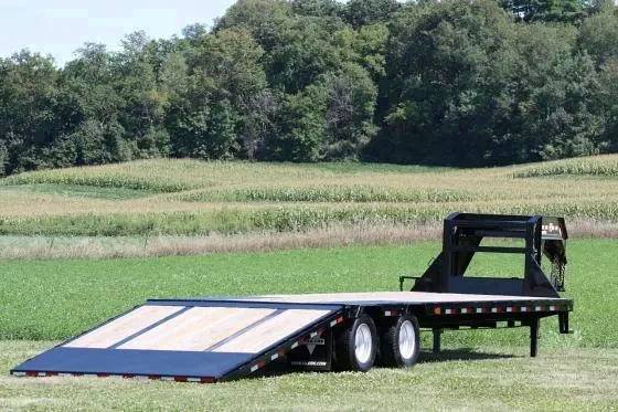 25 + 5ft  Tandem Dual Gooseneck Flatbed Trailer