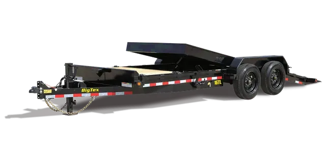 16ft Tilt Bed Trailer-Steel Deck-Platform Deck