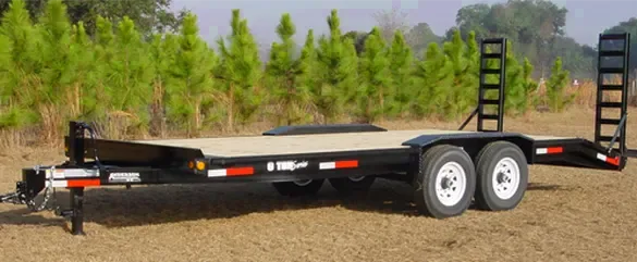Bumper Pull Flatbed Trailer.
