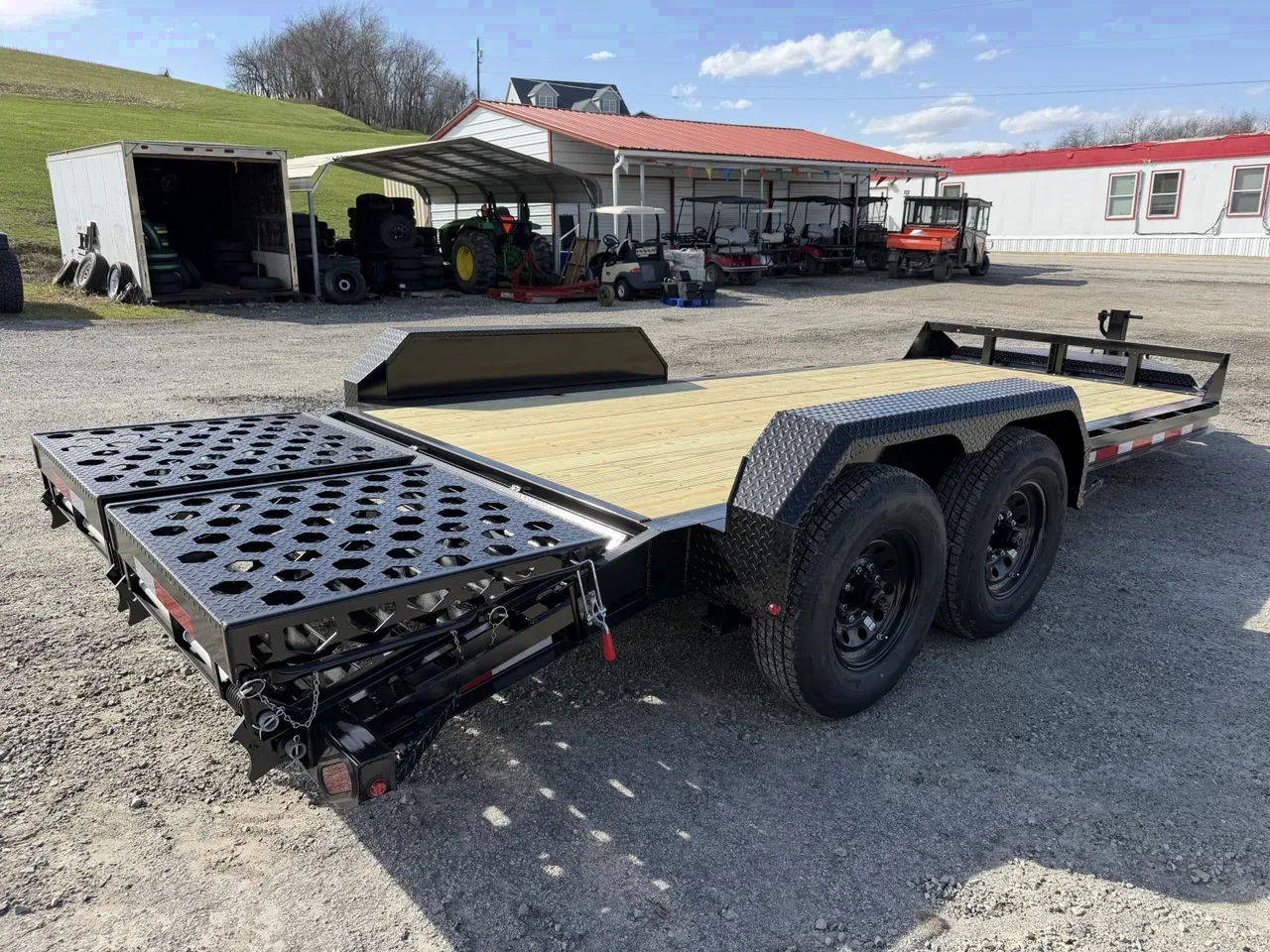 2026 Belmont 16' (13+3) HD Lo Pro Equipment Trailer w/ Full Width Wedge Ramps
