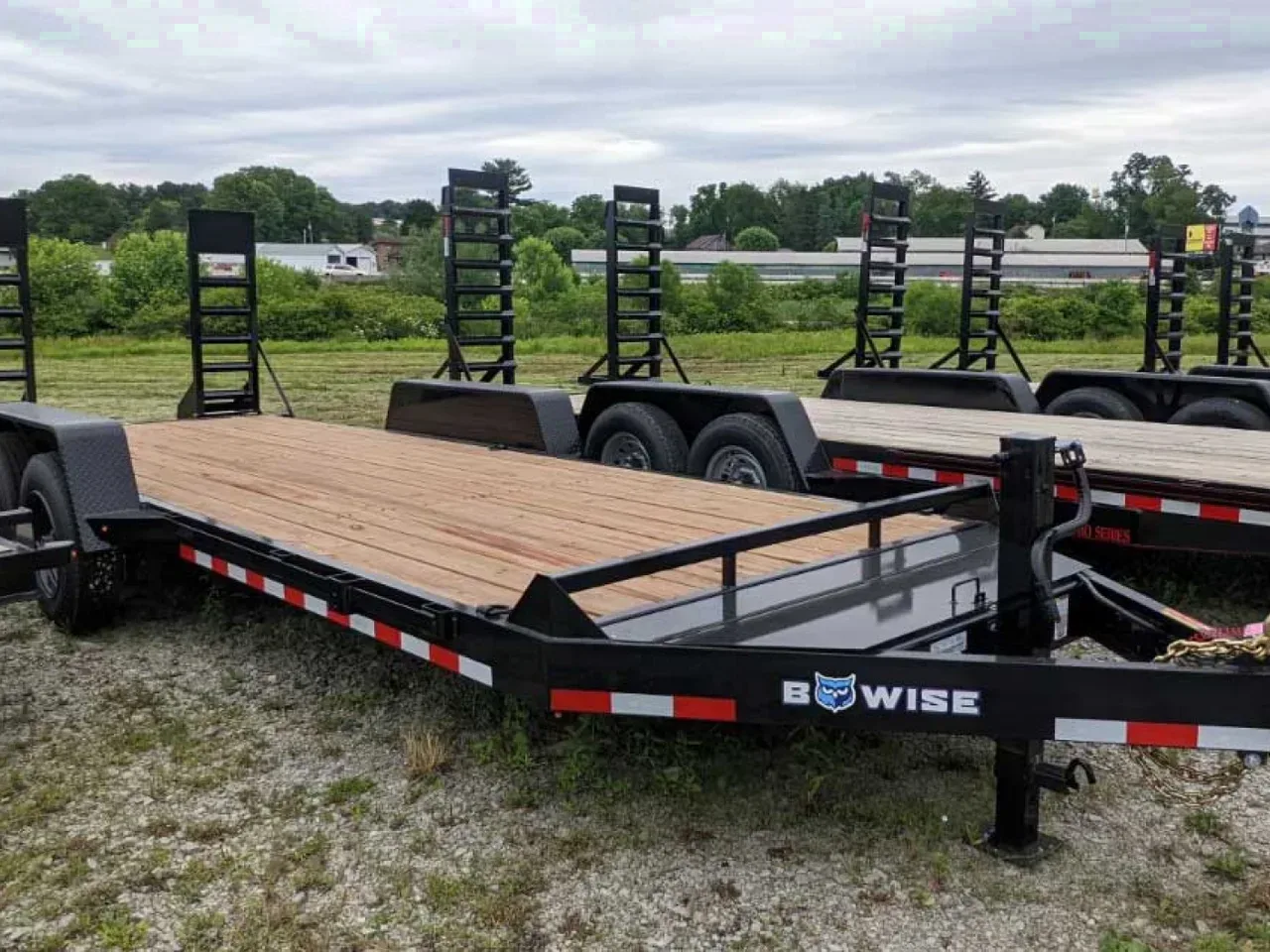 2025 BWise 18' HD Lo Pro Equipment Hauler w/ 5' Ladder Ramps