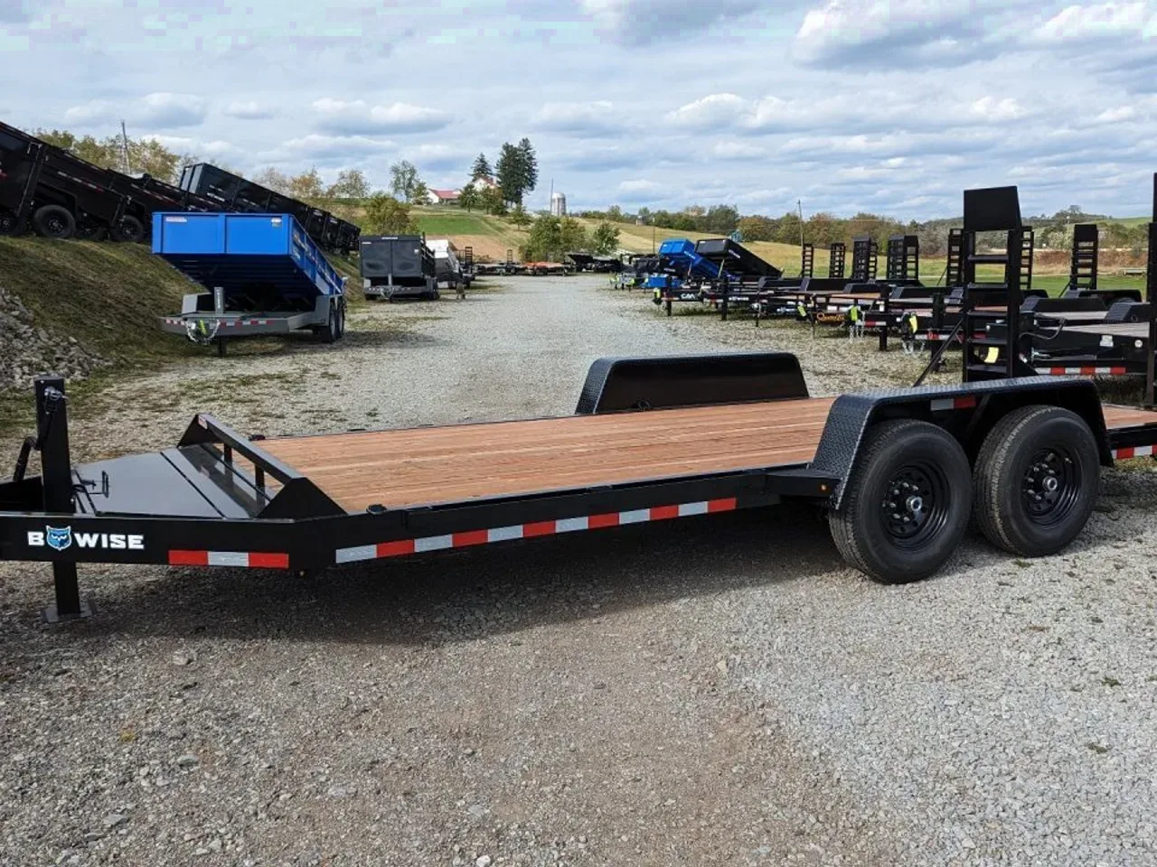 2027 BWise 18' HD Lo Pro Equipment Hauler w/ 5' Ladder Ramps
