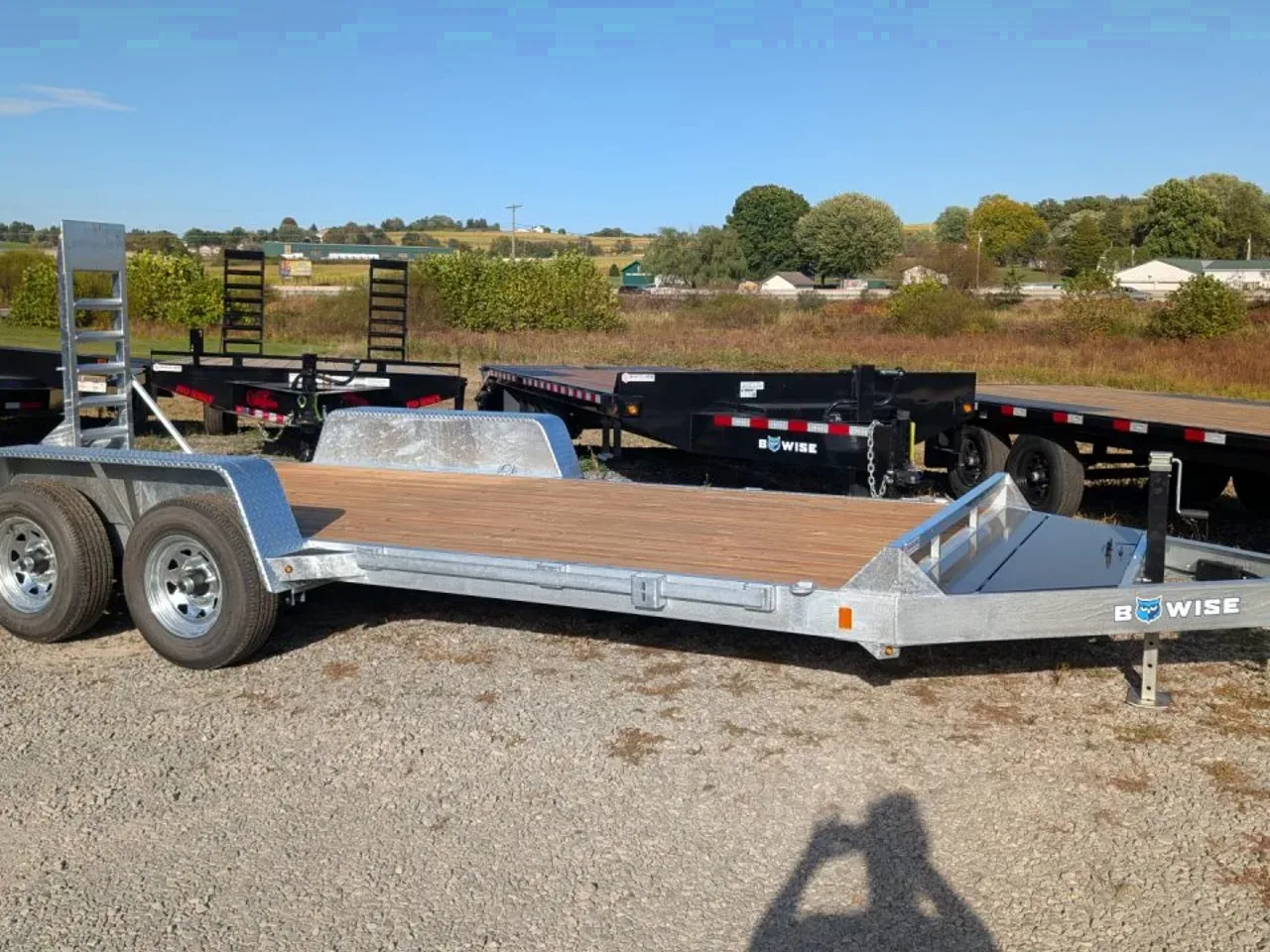 2026 BWise 18' Lo Pro GALVANIZED Equipment Hauler w/ No Dove