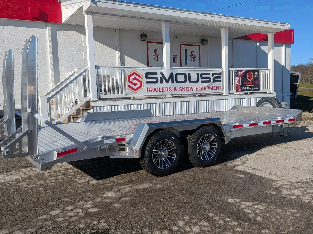 2025 EBY 20' ALL ALUMINUM Lo Pro Equipment Hauler w/ 6' Standup Ramps