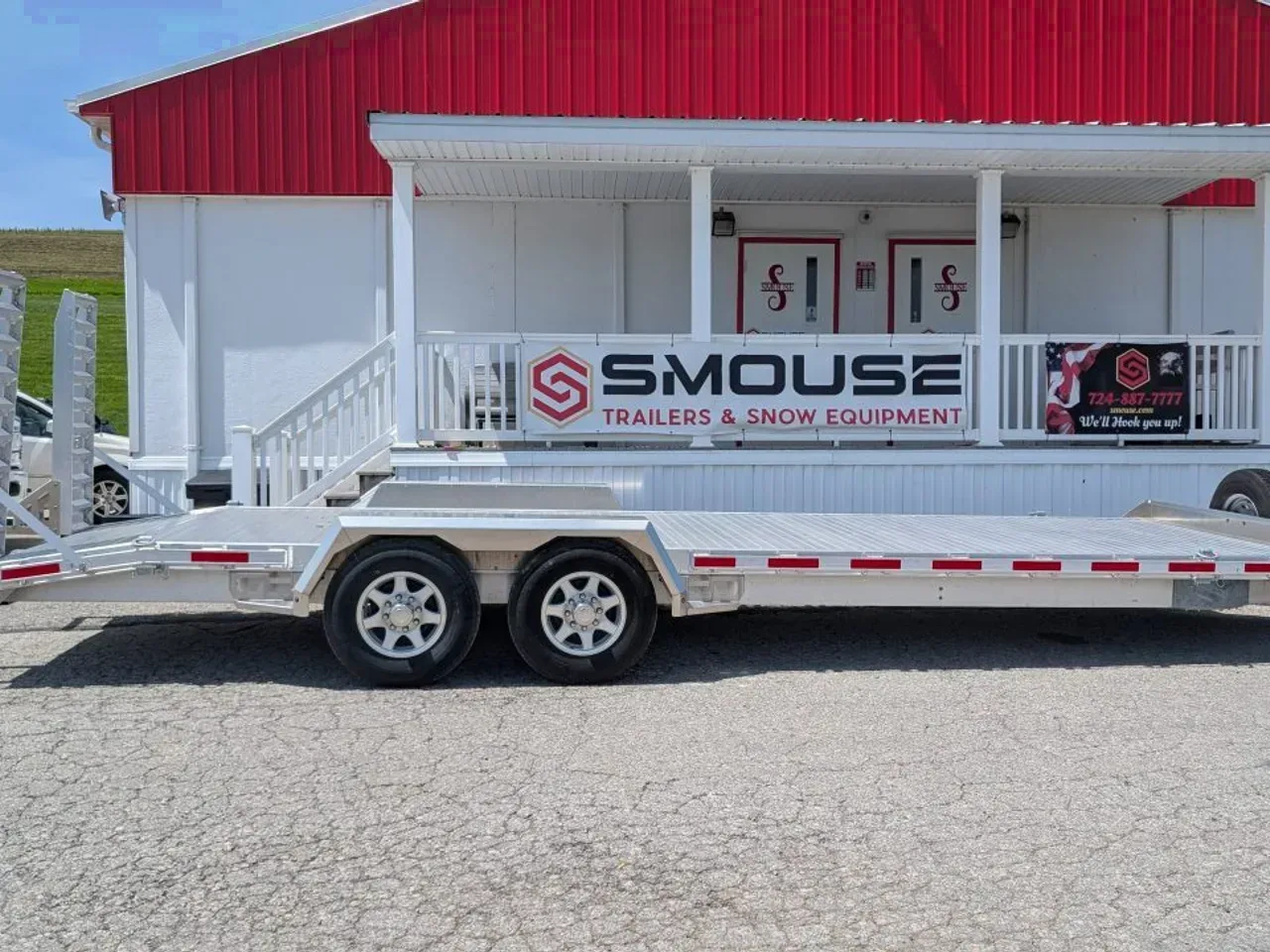 2025 EBY 20' ALL ALUMINUM Lo Pro Equipment Hauler w/ 6' Standup Ramps