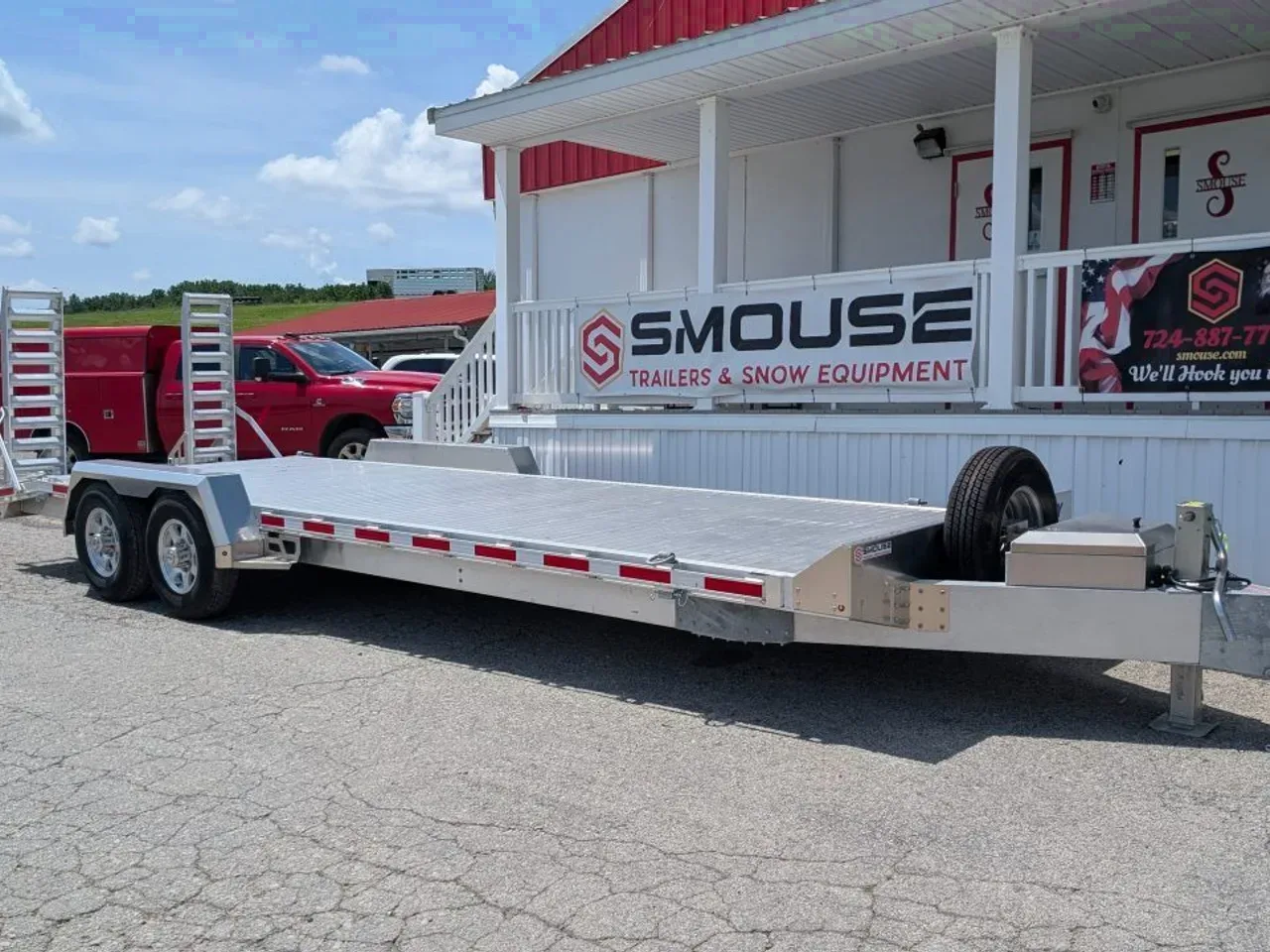 2025 EBY 20' ALL ALUMINUM Lo Pro Equipment Hauler w/ 6' Standup Ramps
