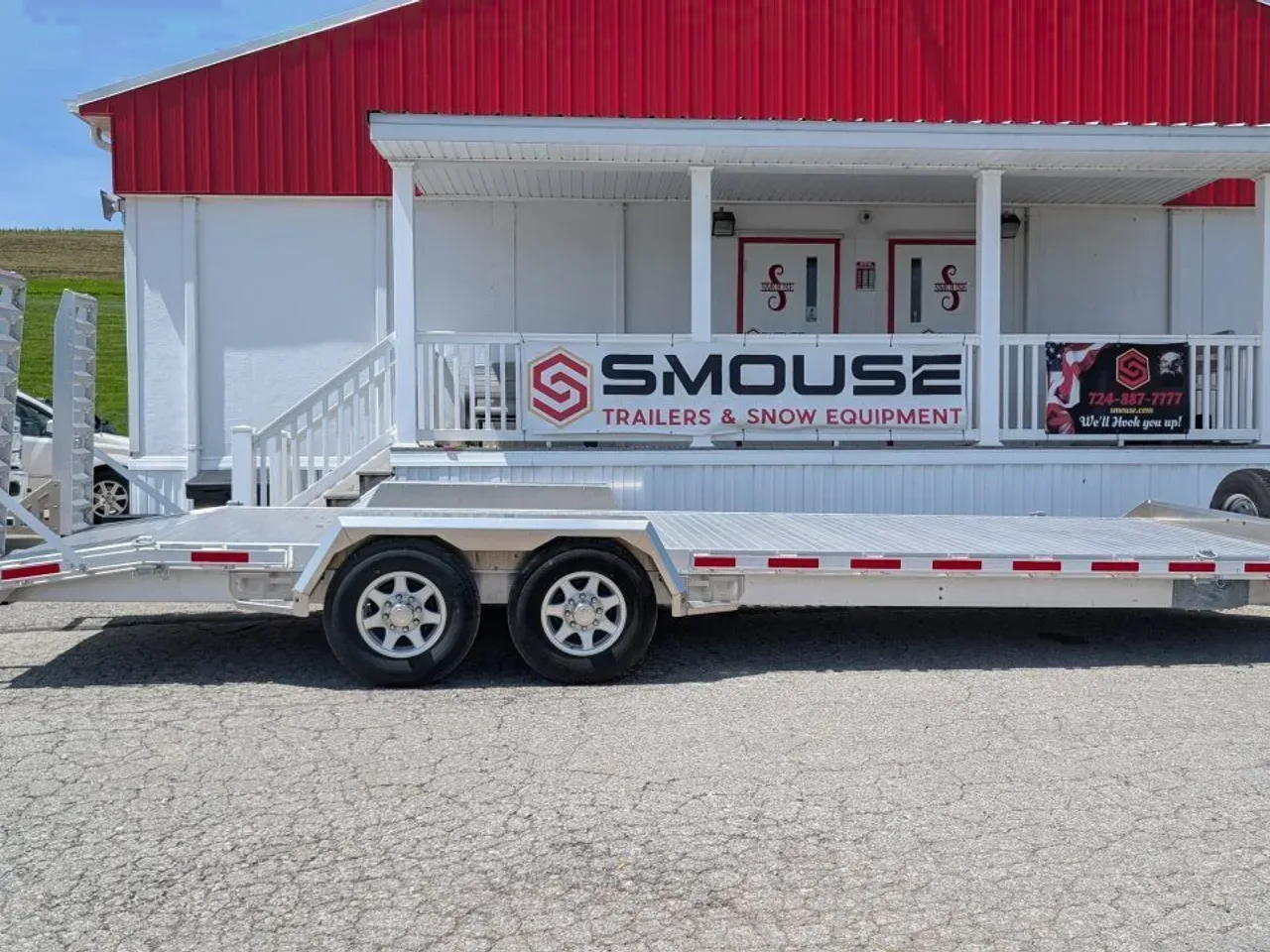 2026 EBY 20' ALL ALUMINUM Lo Pro Equipment Hauler w/ 6' Standup Ramps