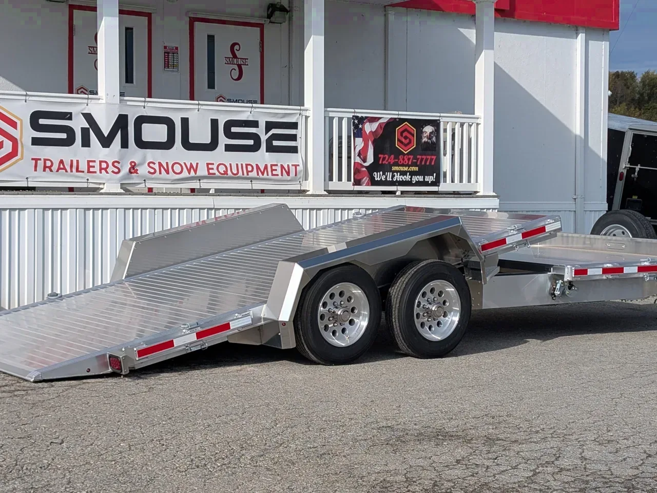 NEW 2025 EBY 22' (6' + 16') HD Tradesman SPLIT TILT ALUMINUM Equipment Trailer