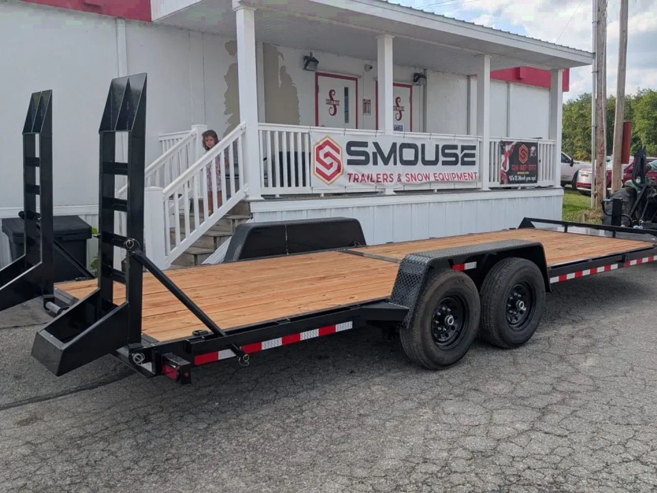 2027 BWise 22' HD Lo Pro Equipment Hauler w/ 5' Ladder Ramps