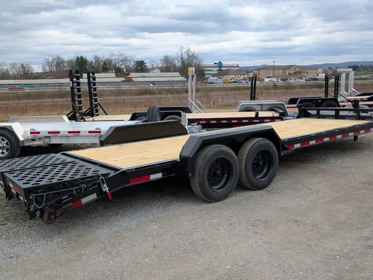 2026 Belmont 24' (21+3) HD Lo Pro Equipment Trailer w/ Full Width Wedge Ramps (8K Axles!)