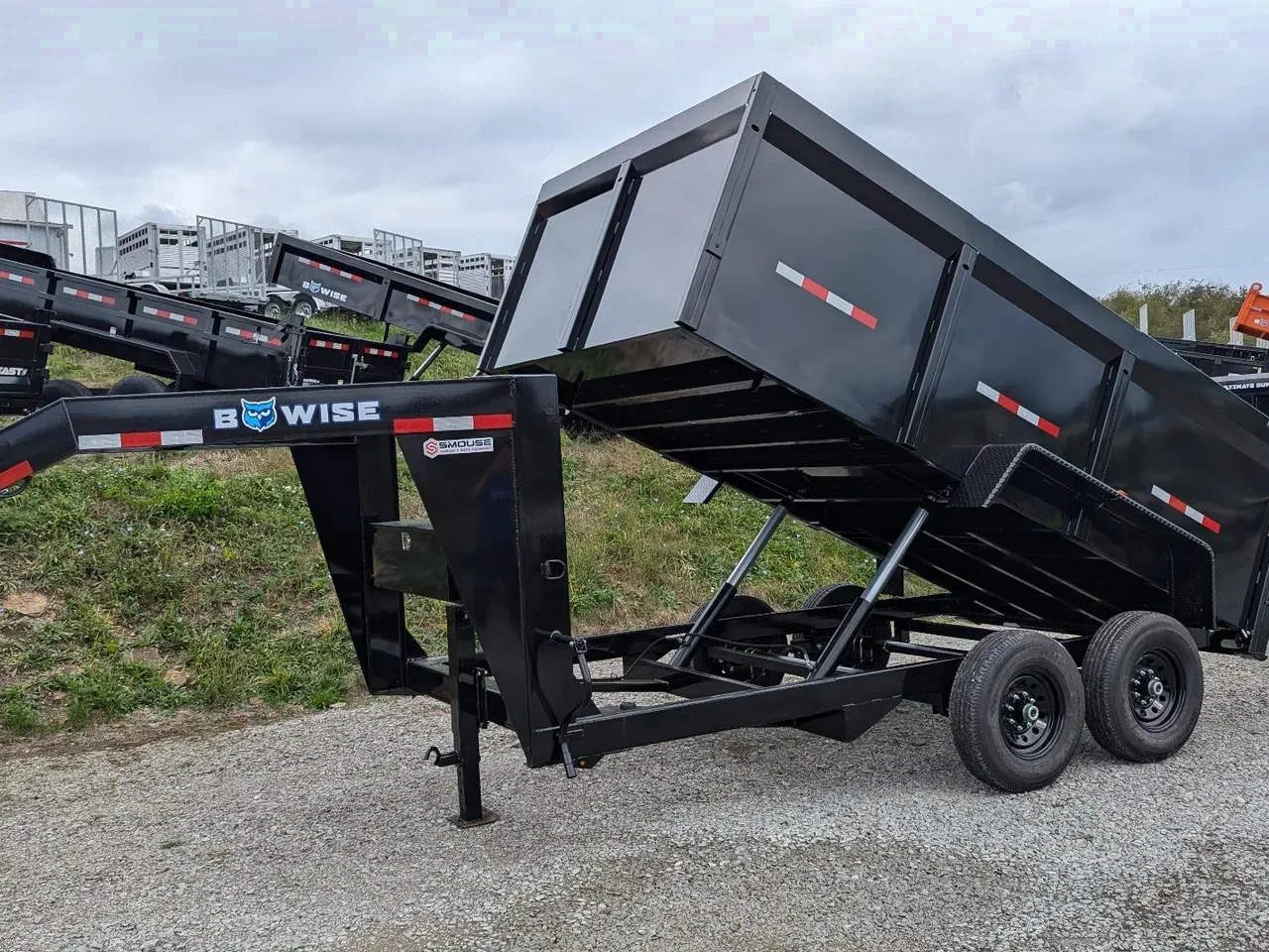 2025 BWise 6'9" x 14 Lo Pro GOOSENECK Equipment Dump w/ 44" High Fixed Sides (PRICE DROP!!)