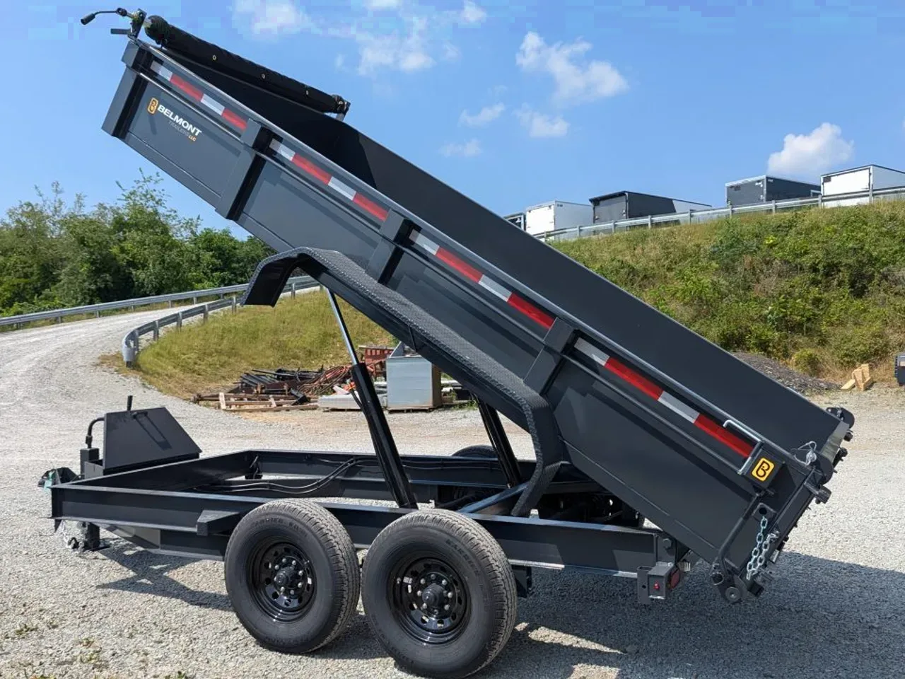 2027 Belmont 6'10" x 14 HD DLX Lo Pro Hydraulic Equipment Dump w/ 3 Way Gate