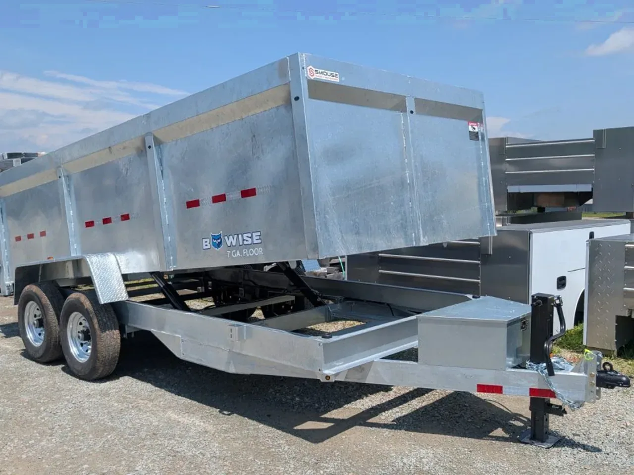 2026 BWise 6'9" x 16 Lo Pro Equipment Dump w/ 44" High Fixed Sides (GALVANIZED!)