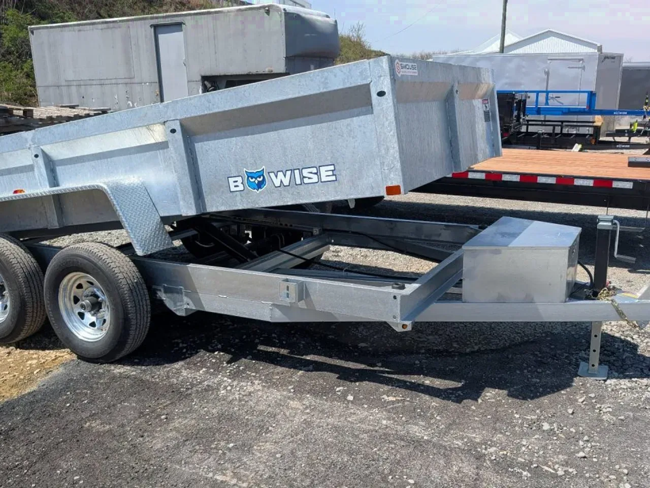 2027 BWISE 6x10 Lo Pro GALVANIZED Equipment Dump w/ Underbody Ramps