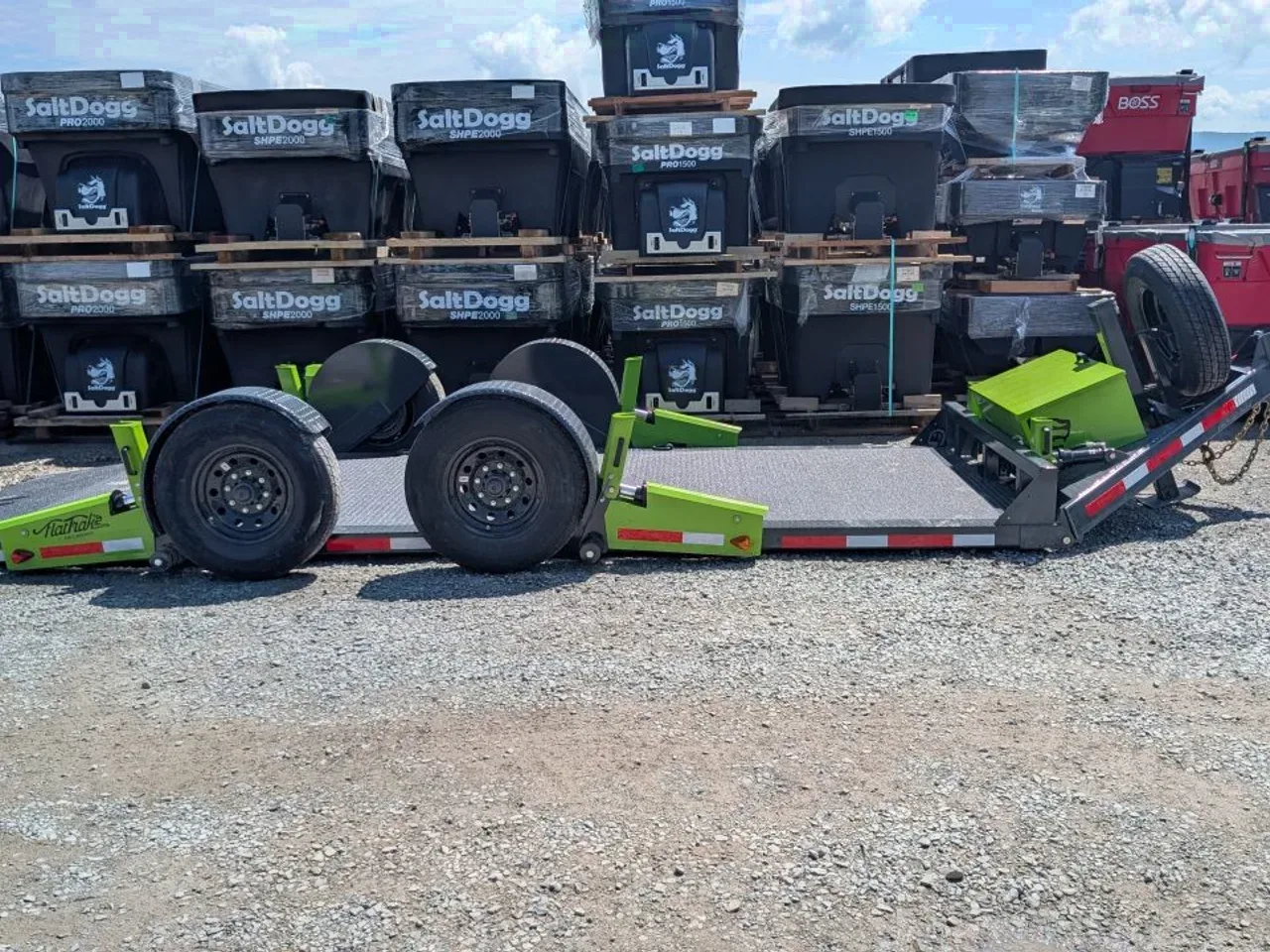 2026 "FlatTrak" by Belmont 7x18 HD Lay Flat Tilt Equipment Hauler w/ Hyd Jack