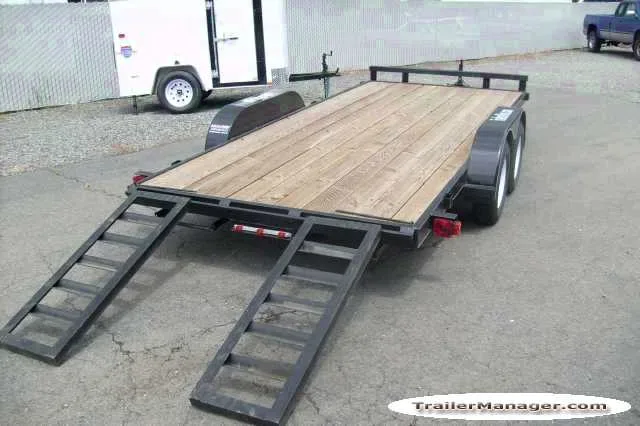 16ft Equipment Trailer Tandem Axle Black