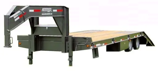 30ft Gooseneck Flatbed w/ Hydraulic Dove