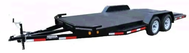 Black 16ft Steel Car/Flatbed Trailer