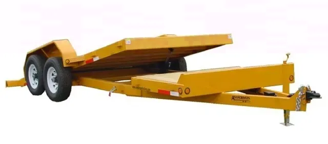 18ft Yellow Partial-Tilt Equipment Trailer