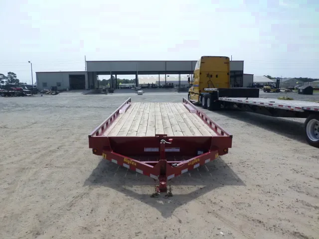 Red 20ft Equipment Trailer w/Slide In Ramps