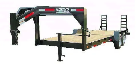 Gooseneck 20ft Black Flatbed Trailer