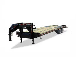 Black 25ft Flatbed Equipment Trailer (20+5)