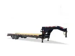 40ft Black Gooseneck  Deckover Equipment Trailer