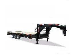 24ft Gooseneck Lowboy Equipment Trailer w/Tag Bracket