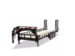 7000lb Triple Axle Lowboy Equipment Trailer 24ft