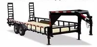 20ft Gooseneck Lowboy Equipment with Side Rails