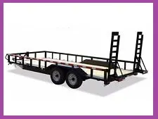 20ft Bumper Pull Lowboy Equipment Trailer w/7000lb Tandem Axles