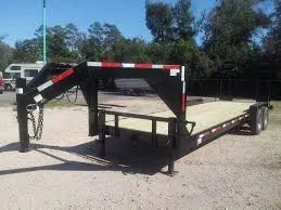 20ft TA Black Gooseneck Lowboy Equipment