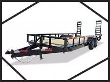20ft Bumper Pull Lowboy Trailer w/Spare Mount