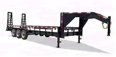 24ft Lowboy Equipment Trailer w/Side Rails