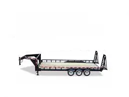 Lowboy Equipment Trailer 24ft w/Triple 7000lb Axles