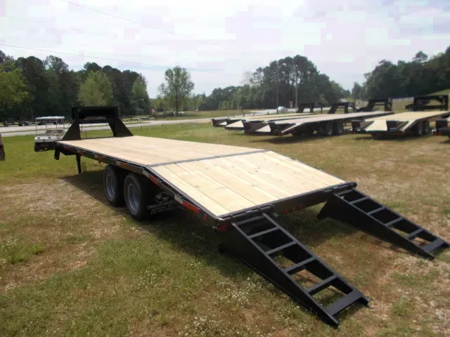 25+5ft Gooseneck Over Axle Flatbed Trailer