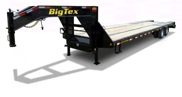 25ft Flatbed Trailer Gooseneck w/   Ramps