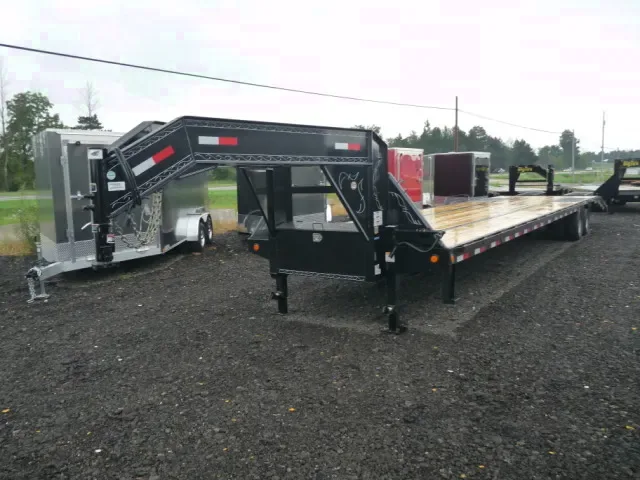 40ft (35+5) Black Flatbed Equipment Trailer