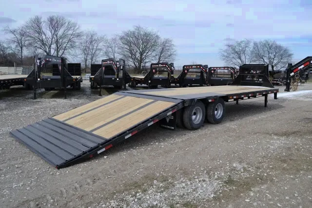 Flatbed Equipment Trailer 35ft (30+5) w/Gooseneck Hitch