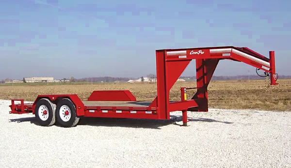 18ft Gooseneck Equipment Trailer w/Side Rails