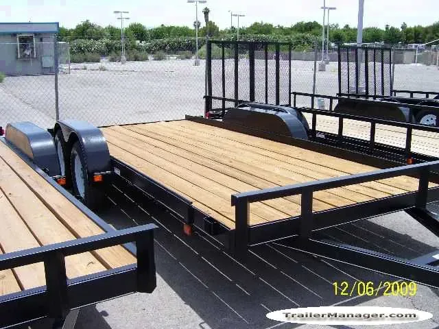 Black 16ft Equipment Trailer w/Ramps