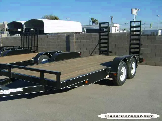 16ft Equipment Trailer w/Stand Up Ramps