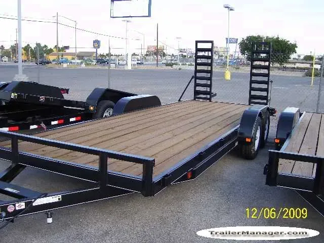18ft Equipment Trailer w/Stand Up Ramps