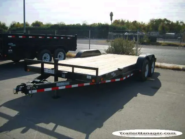 Equipment Trailer 18ft Black w/Spare Mount