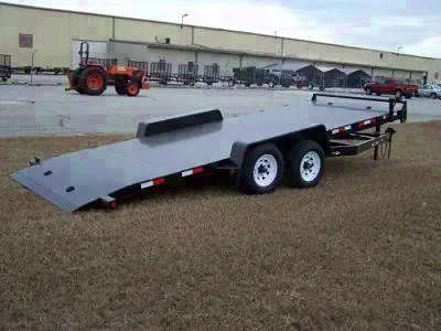 20ft Diamond Tread Plate Deck Tilt Bed Equipment Trailer