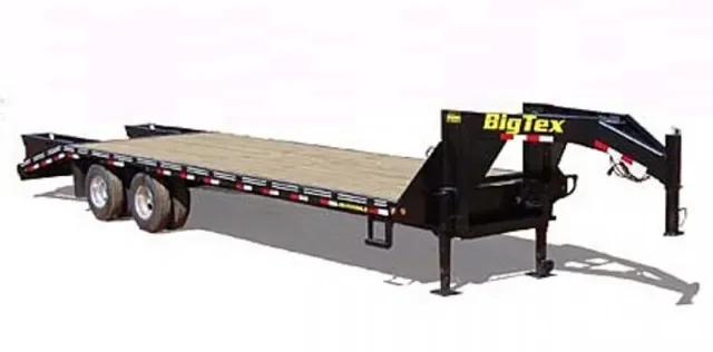 25ft + 5 Foot Dovetail Low Profile  Gooseneck Flatbed Trailer w/Ramps