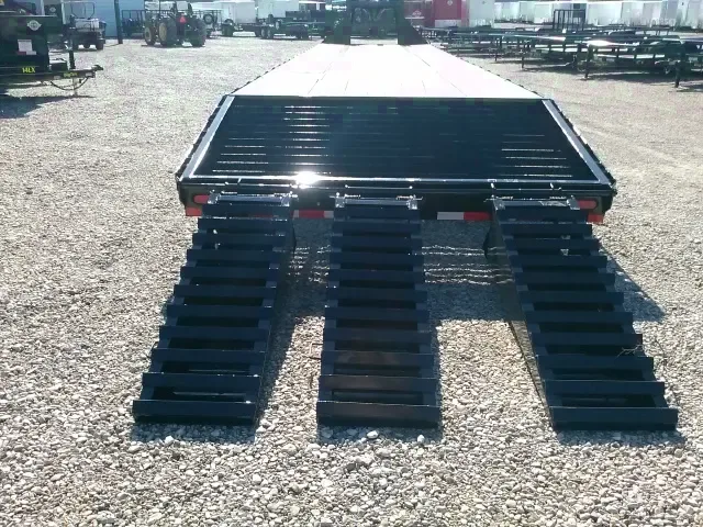 35ft +5 foot Dovetail  Flatbed Trailer w/ 3 Fold Over Ramps