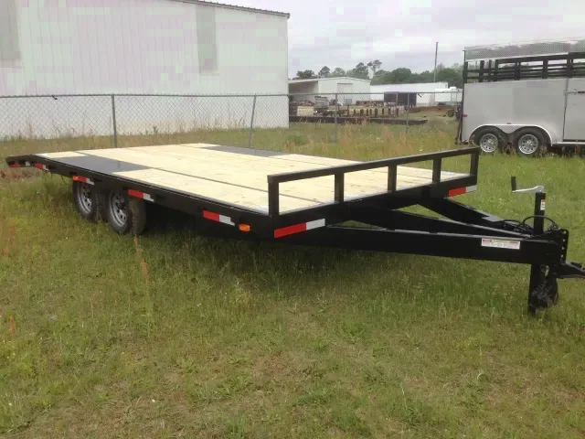 18FT BLACK BUMPER PULL DECKOVER EQUIPMENT TRAILER