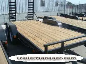 10K 16ft Equipment Trailer w/Stand Up Ramps