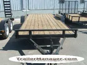 18ft  Flatbed Trailer w/Slide In Ramps
